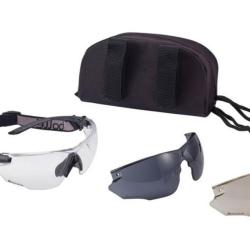 Lunettes BOLLE Combat Kit incolore avec deux &eacute;crans, harnais et housse