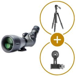 PACK LONGUE VUE ENDEAVOR 82HD 20-60 X 80 + TR&Eacute;PIED VEO3 GO 265HAP + KIT DIGISCOPIE VANGUARD