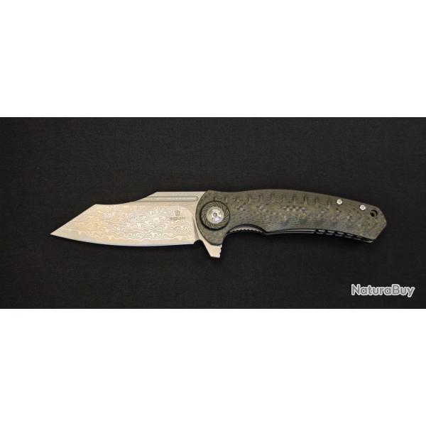 Shieldon Tranchodon Couteau de Poche 7093D 9Cr18MoV G10 Noir/vert