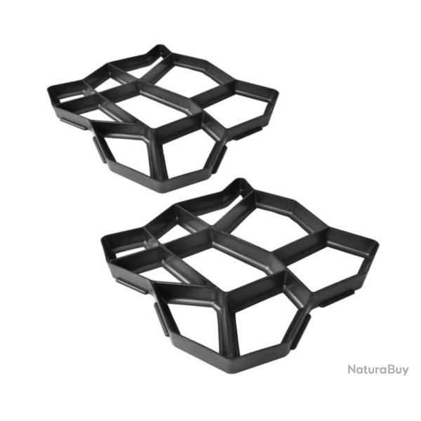 Moule pav� jardin polypropyl�ne 42x42x4 cm r�utilisable lot 2