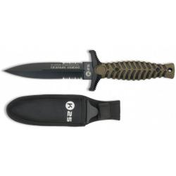 K25 Couteau de botte rev&ecirc;tement titane Marron