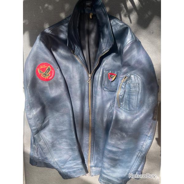 Blouson PN pilote de Chasse E.C 4/7 Limousin BA 125 Istres ann�es 70
