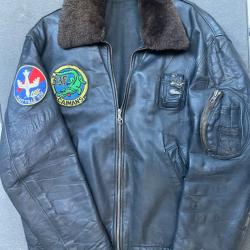 Blouson Pilote  PN Aeronavale Flotille 33 F h&eacute;licopt&egrave;res Superfrelon et Ca&iuml;man.1985 /2000