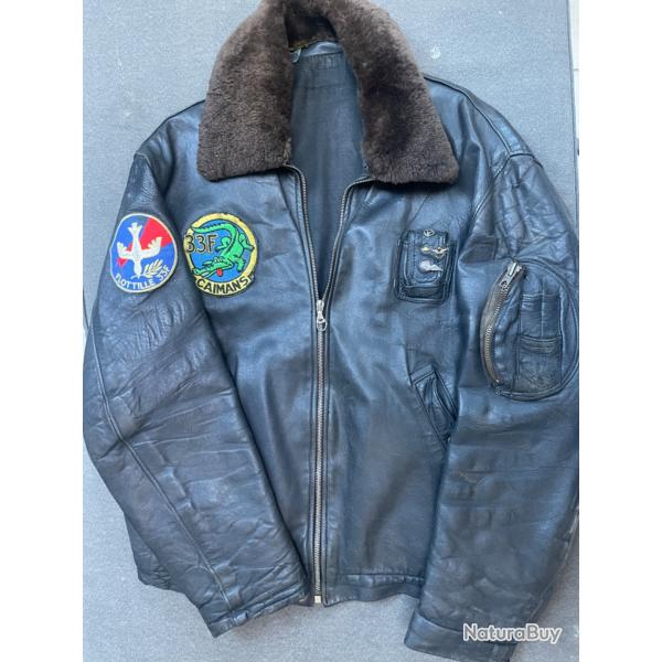Blouson Pilote  PN Aeronavale Flotille 33 F h�licopt�res Superfrelon et Ca�man.1985 /2000