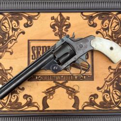 Tr&egrave;s beau SMITH & WESSON .38sw DA  Top Break � canon long � plaquettes nacre � Cat. D