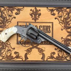 Tr&egrave;s beau SMITH & WESSON .38sw DA  Top Break � canon long � plaquettes nacre � Cat. D