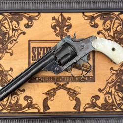 Tr&egrave;s beau SMITH & WESSON .38sw DA  Top Break � canon long � plaquettes nacre � Cat. D