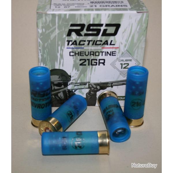 Boite de 25 Cartouches RSD Chevrotine Cal.12 21 Grains