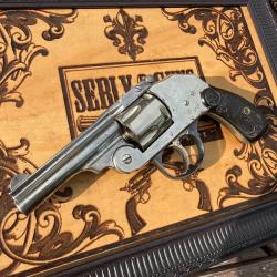 IVER JOHNSON Safety Hammerless .38 S&W Second Model � Top Break  � nickel � Cat. D