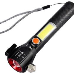 Lampe de poche rechargeable avec brise vitre 300 Lumens