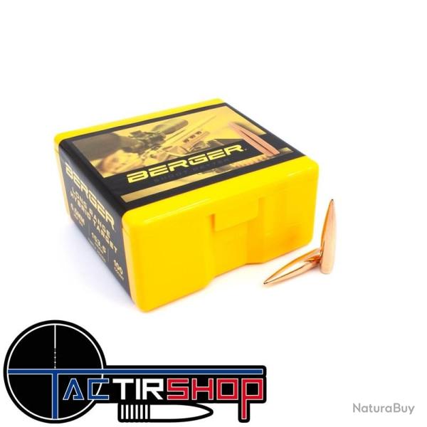Ogives Berger Long Range Hybrid Target 6.5 mm 153.5 Grain boite de 100