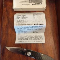 Couteau pliant klotzli suisse 1995 mod&egrave;le en 440 c