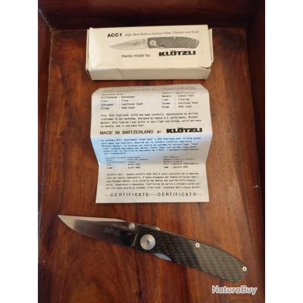 Couteau pliant klotzli suisse 1995 mod�le en 440 c