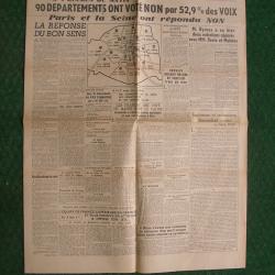 WW2 FRANCE JOURNAL FRANCAIS " LE FIGARO 6 MAI 1946 ' &Eacute;POQUE LIB&Eacute;RATION A+1 (39-45) be