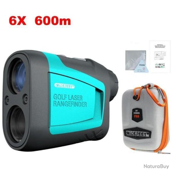 T�l�m�tre Laser Chasse Golf 6x Pr�cision 600m Sacoche Crochet *Ench�re* Compensation Pente Drapeaux