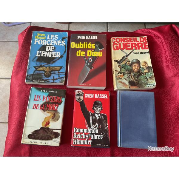 Collection lot de six livres de Sven Hassel
