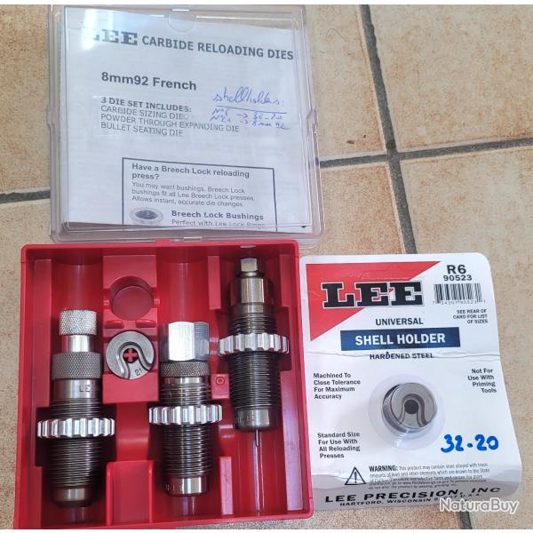 JO LEE 8.92 3 outils + shell holder et un shell holder neuf n� 6 pour 32.20