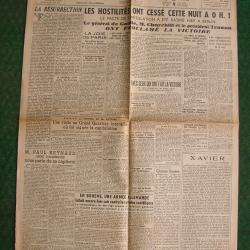 WW2 FRANCE JOURNAL FRANCAIS " LE FIGARO 9 MAI 1945 ' &Eacute;POQUE ARMISTICE J+1 (39-45)