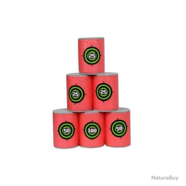 Cibles plinking canettes en mousse x6