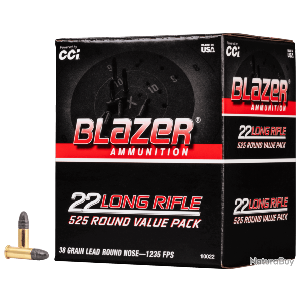 Blazer C/22LR 38 Grains - Boite de 525 2 boites ( 1050 munitions )