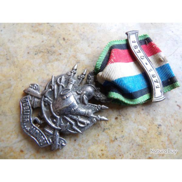 m�daille comm�morative barrette 1870 1871 guerre Prusse Prussienne Allemagne Napoleon III