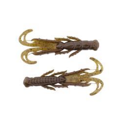 Leurre Souple X-Zone Scented Stealth Creature 7cm 7cm 4g Par 7 green pumpkin black flake