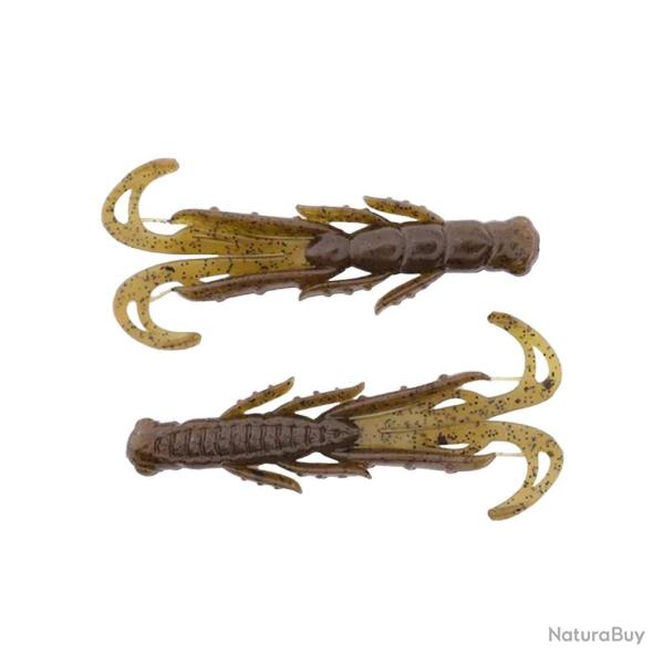 Leurre Souple X-Zone Scented Stealth Creature 7cm 7cm 4g Par 7 green pumpkin black flake
