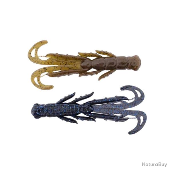 Leurre Souple X-Zone Scented Stealth Creature 7cm 7cm 4g Par 7 black blue flakes/green pumpkin lamin