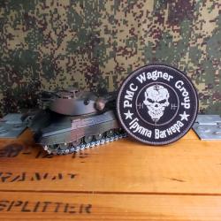 Patch brod&eacute;s Russie pmc Wagner style arm&eacute;e russe tactical crane airsoft (cercle gris)