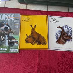 Lot de trois revues de chasse dans deux anciennes