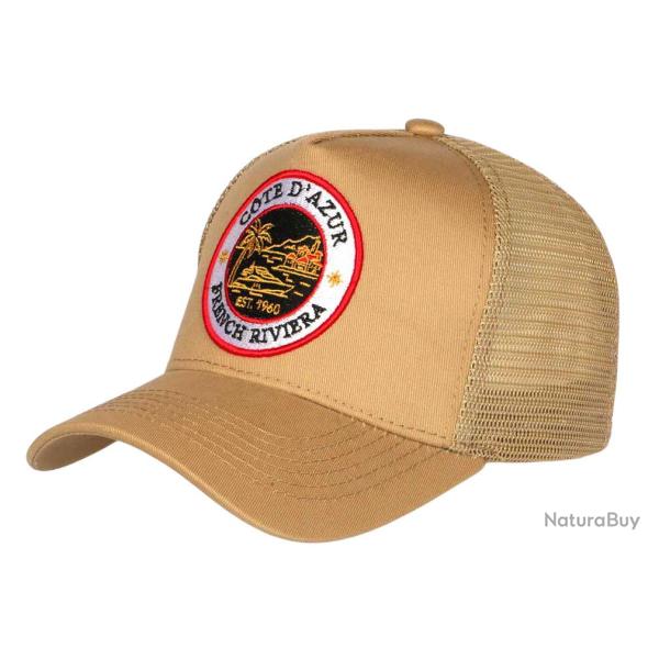 Casquette C�te d'Azur Marron French Riviera Style Yacht Club Trucker Taille unique Marron