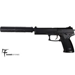 R&eacute;plique Pistolet Airsoft Saigo G23 - Semi-Automatique Gaz avec Rail Picatinny
