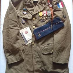uniforme Sergent France Libre 1er RMT 2&egrave;me DB 44/45 WW2 *