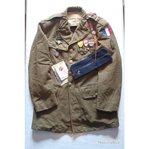 uniforme Sergent France Libre 1er RMT 2�me DB 44/45 WW2 *