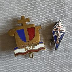 Insignes politique R.P.F. DE GAULLE ann&eacute;es 50