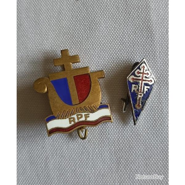 Insignes politique R.P.F. DE GAULLE ann�es 50