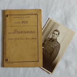 Livret Militaire photo soldat classe 1923 WW2