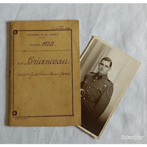 Livret Militaire photo soldat classe 1923 WW2