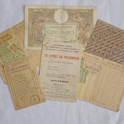Prisonnier de Guerre tickets de rationnement guerre 39/45 WW2