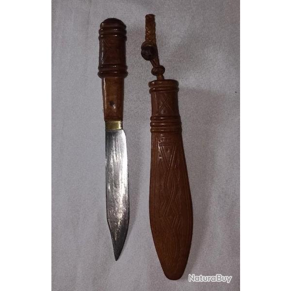 Petit couteau d'art tribal Afrique de l'Ouest vintage
