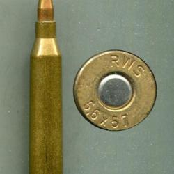 5.6 x 57 - RWS - balle conique en cuivre pointe plomb