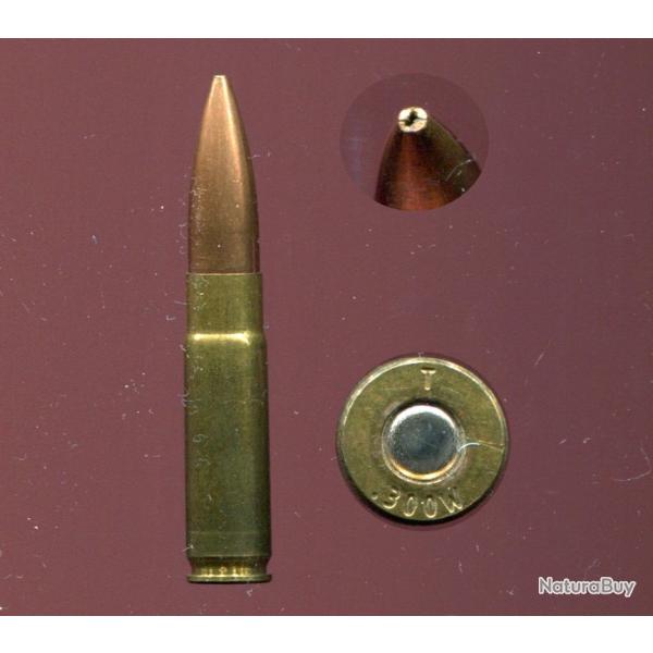 .300 Whisper - longue balle cuivre pointe creuse - marquage : T  300W
