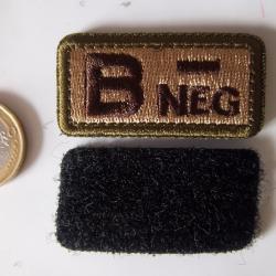 &eacute;cusson militaire groupe sanguin B n&eacute;gatif