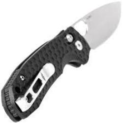 Couteau Honey-Badger Cross-Bolt Drop-Point Med-Large L/R FRN Black Noir