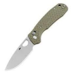 Couteau Honey-Badger Cross-Bolt Drop-Point Med-Large L/R FRN Black Vert