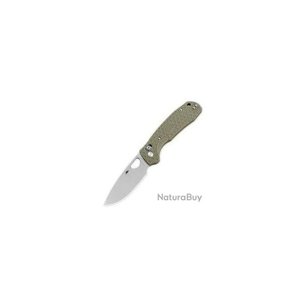Couteau Honey-Badger Cross-Bolt Drop-Point Med-Large L/R FRN Black Vert