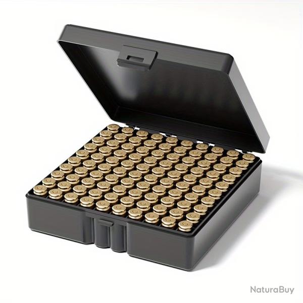 Bo�te de Rangement 100 Munitions 9mm Noire