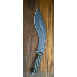 Couteau RMJ Tactical Fixed Blade: Kukri - Tungsten - Dirty Olive - Acier 80CRV2 + &Eacute;tui cuir