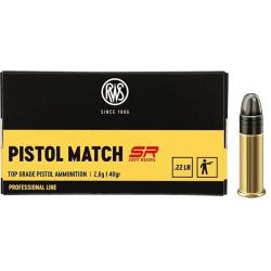 Cartouches RWS 22 LR PISTOL MATCH SR 1 boite ( 50 muniitons )