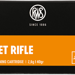 Cartouches RWS 22 LR TARGET RIFLE 2.6G 40GR 10 boites ( 500 munitions )